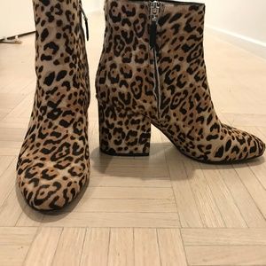 Sam Edelman animal print booties